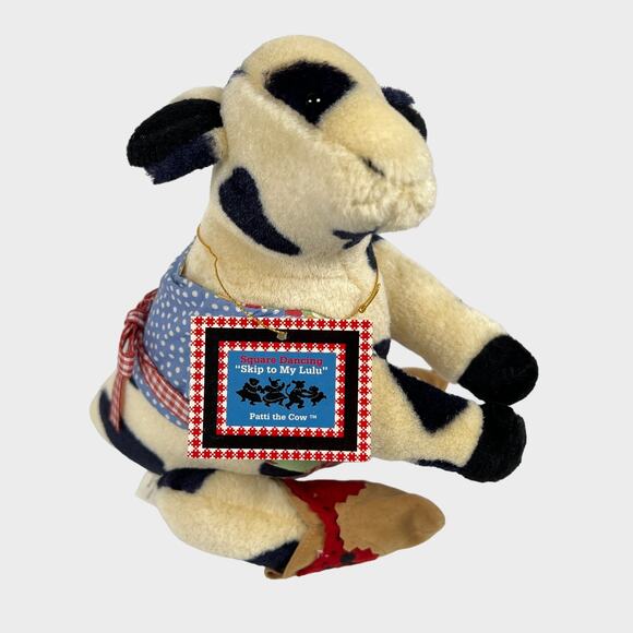Muffy VanderBear Plush Patti The Cow 9" Skip To My LuLu Square Dancing Boots VTG - Picture 1 of 11